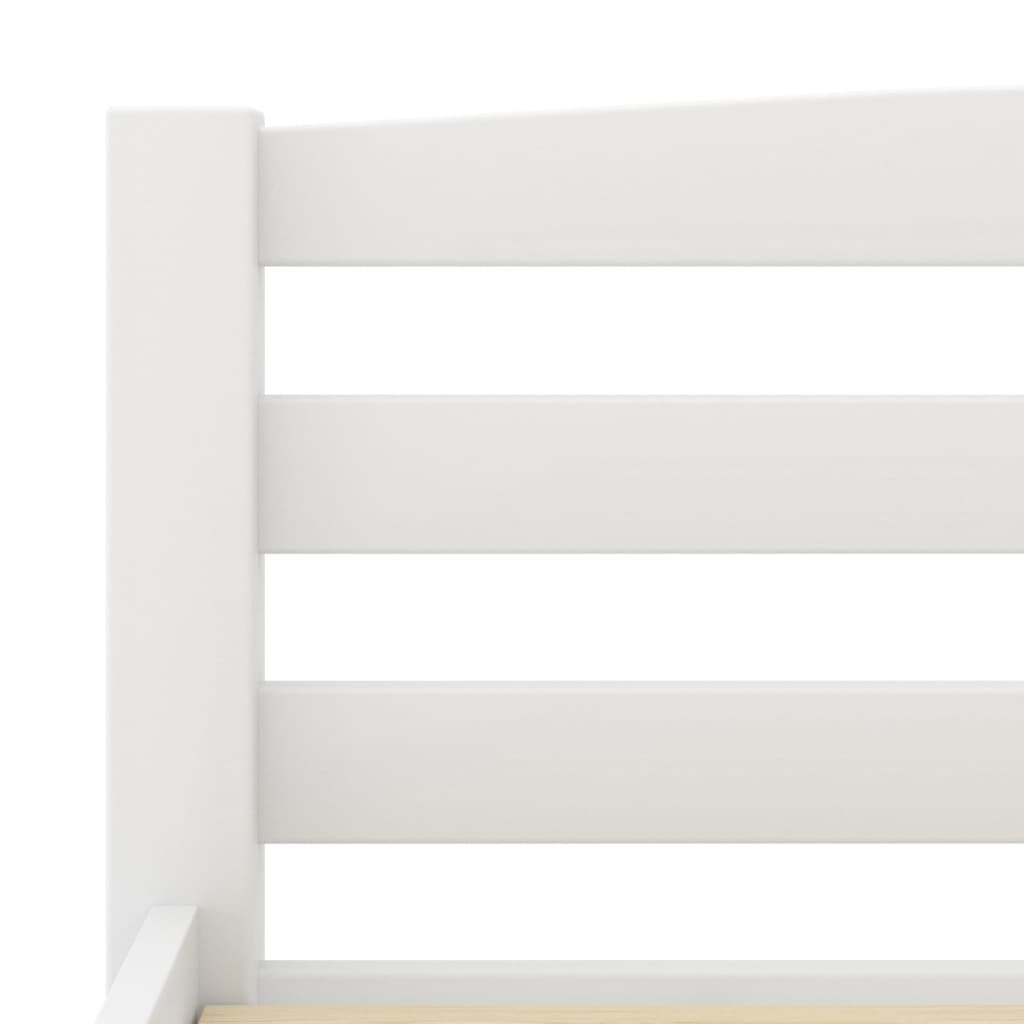 Cadre de lit sans matelas blanc bois de pin massif 90x200 cm - XIOS