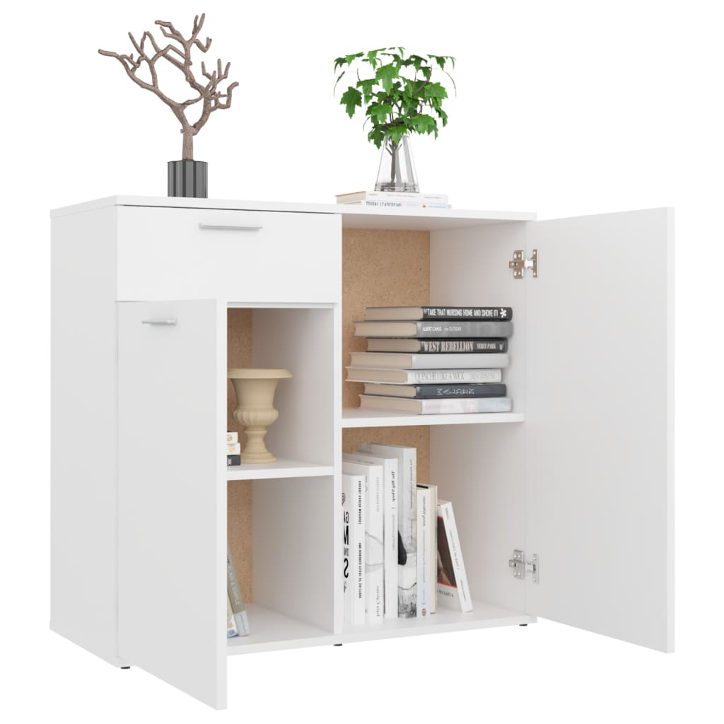 Buffet blanc 80x36x75 cm bois d'ingénierie - XIOS