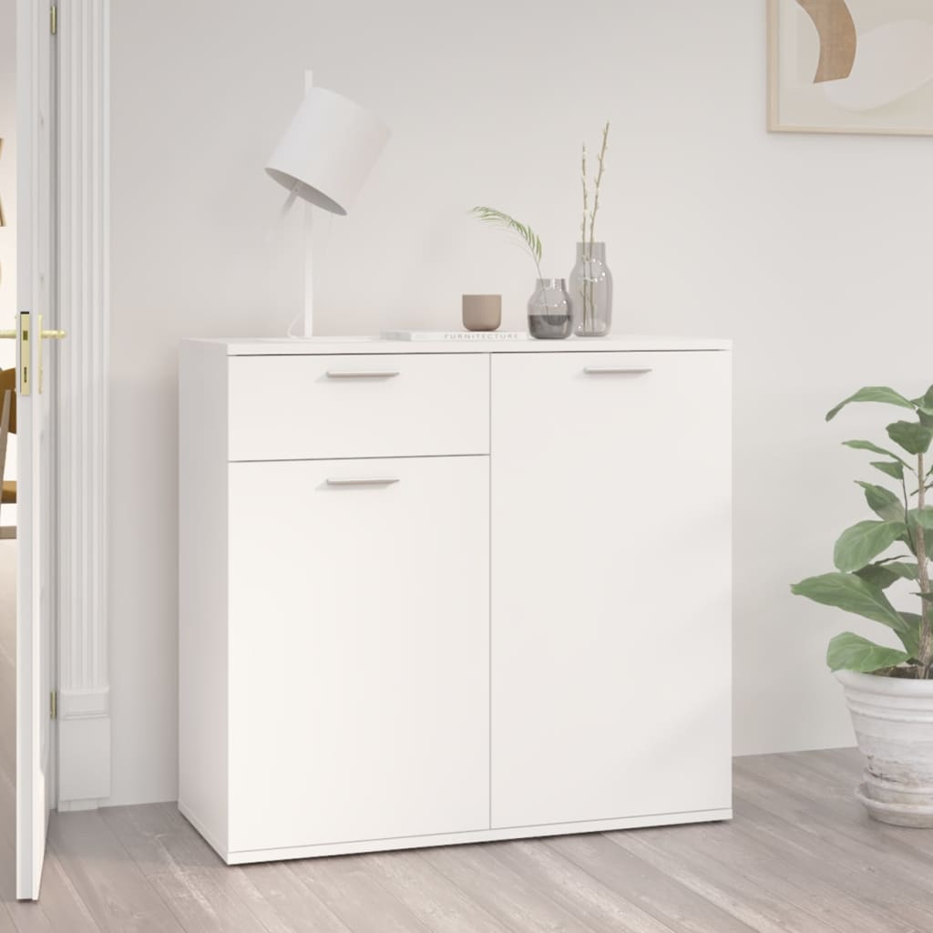 Buffet blanc 80x36x75 cm bois d'ingénierie - XIOS