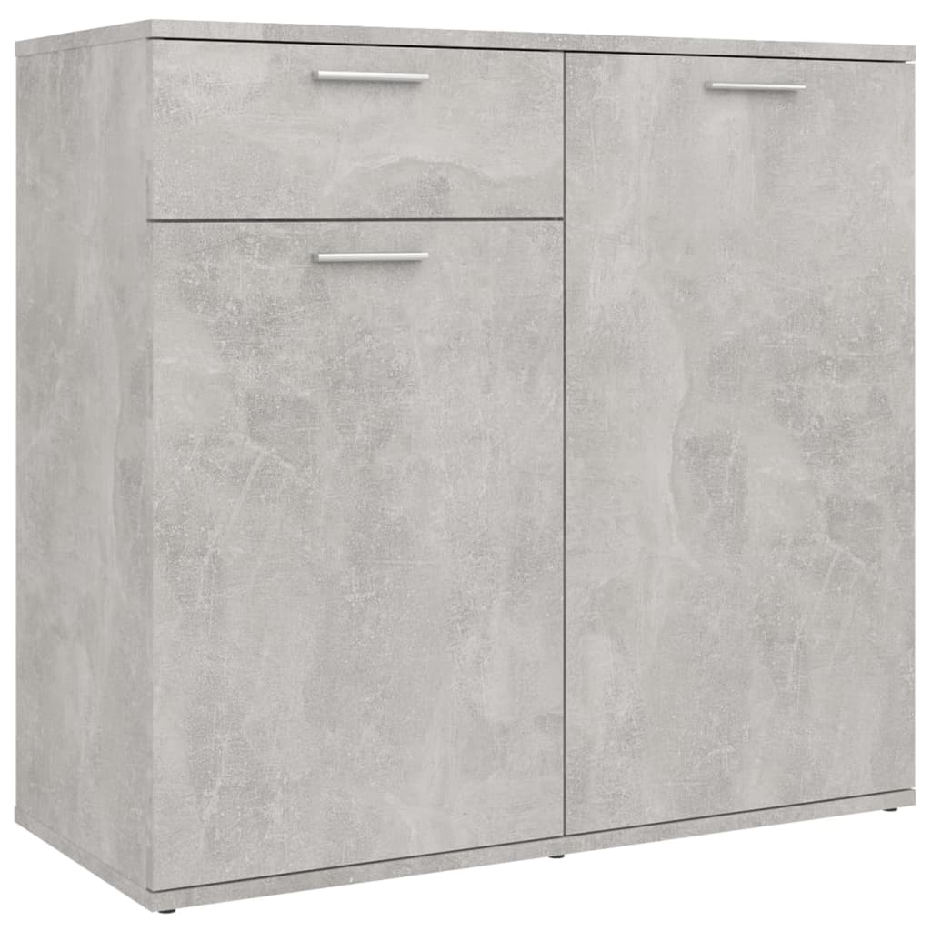 Buffet gris béton 80x36x75 cm bois d'ingénierie - XIOS