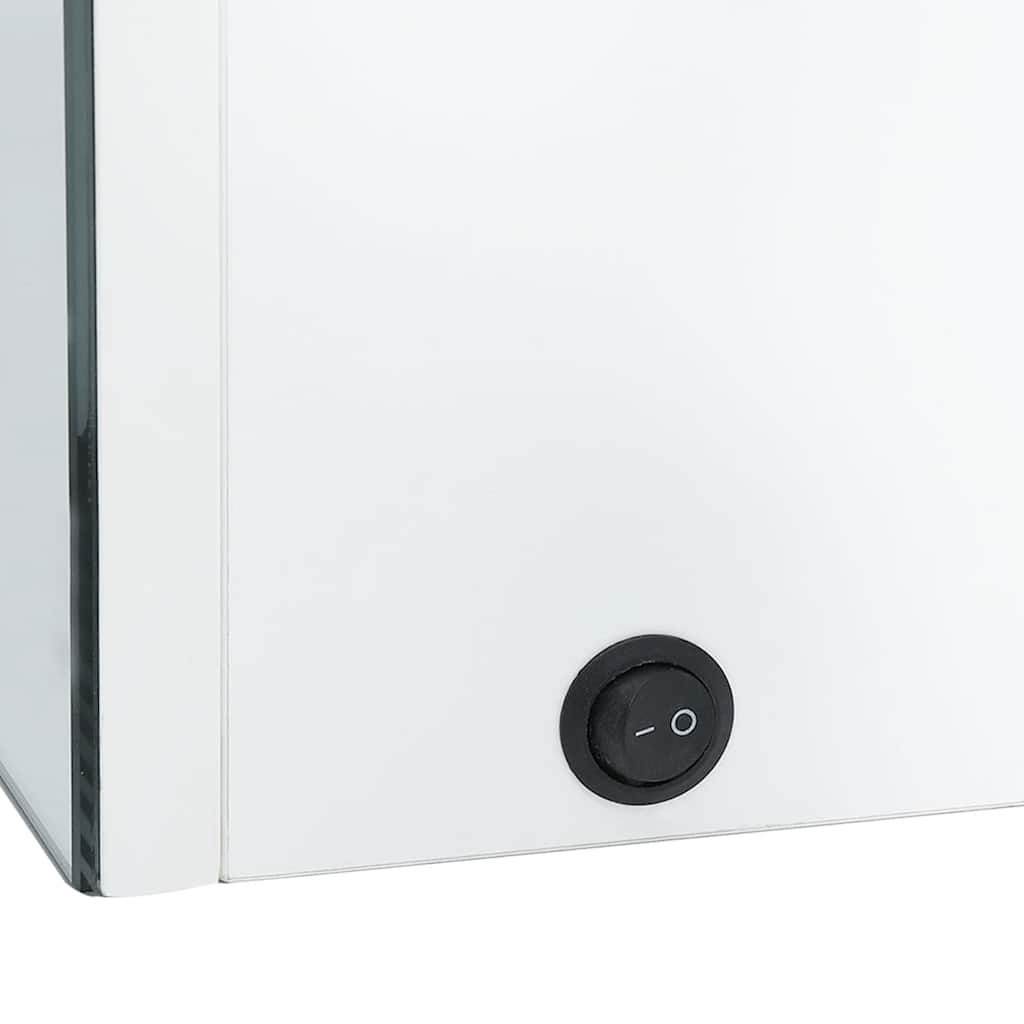 Armoire de salle de bain à miroir LED 89x14x62cm Blanc brillant - XIOS