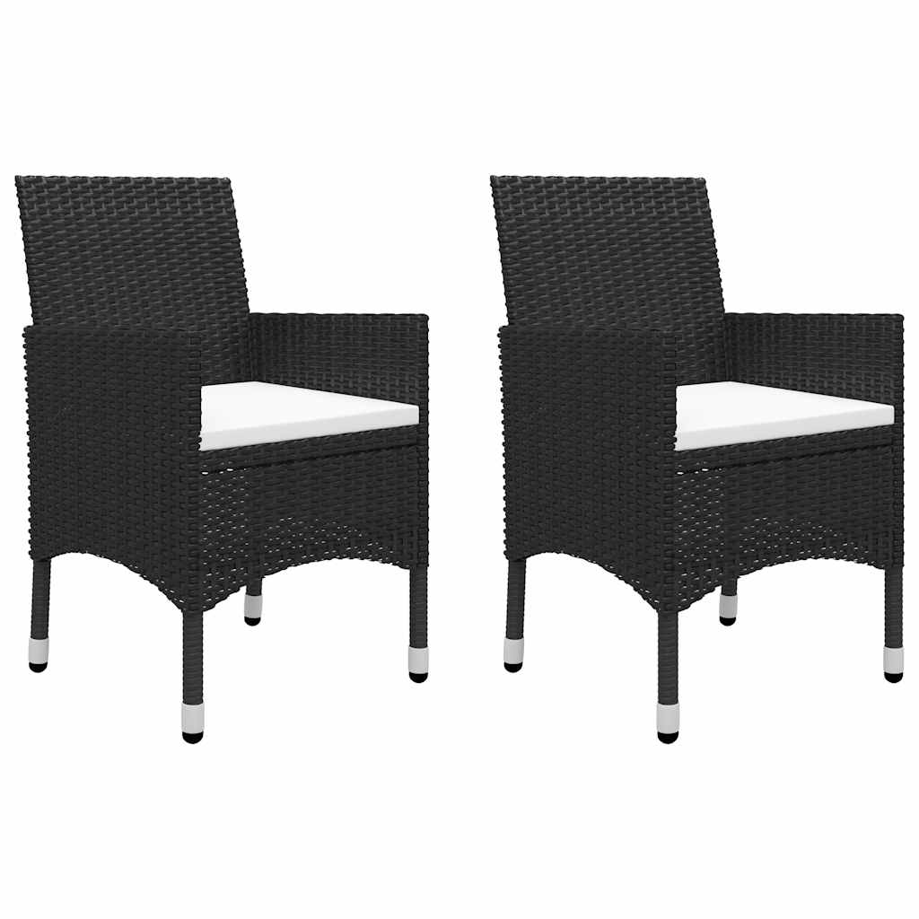 Ensemble à manger de jardin 5 pcs Noir
