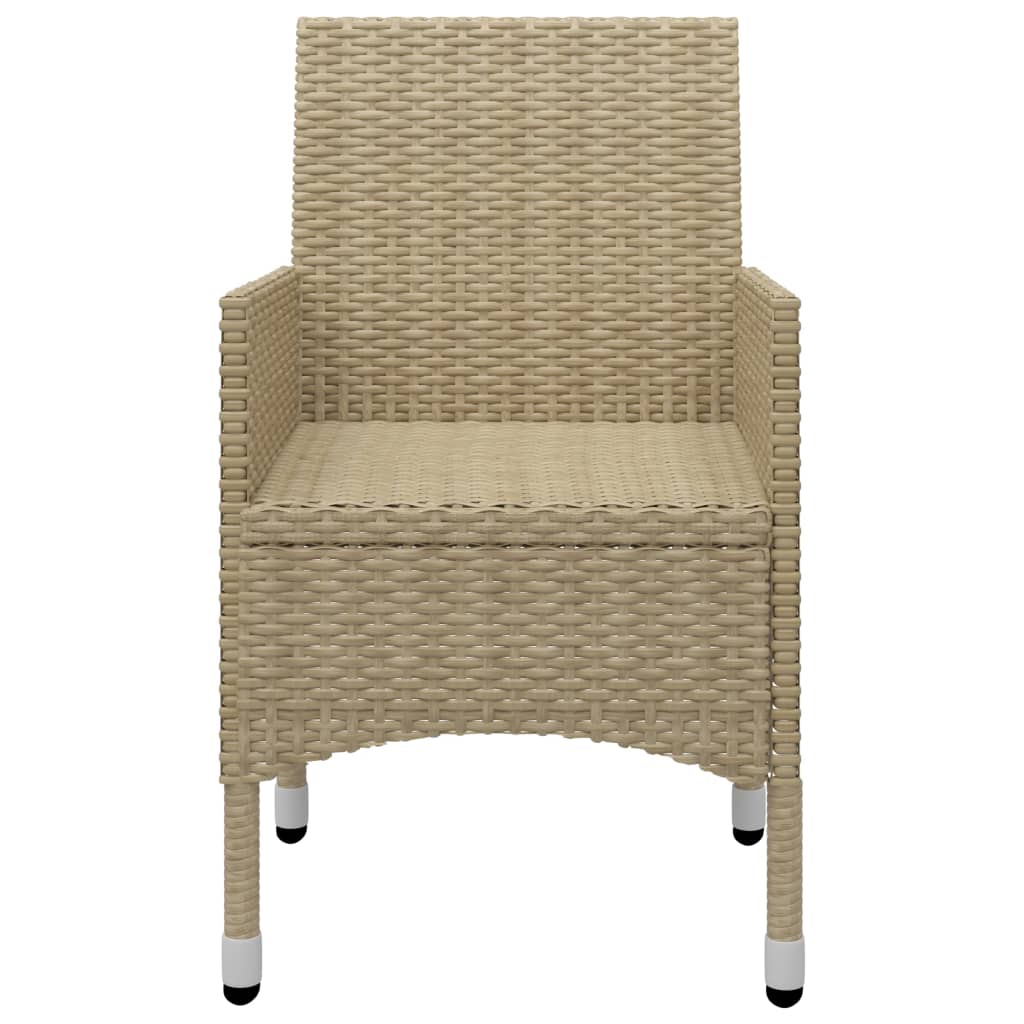Ensemble à manger de jardin 5 pcs Beige