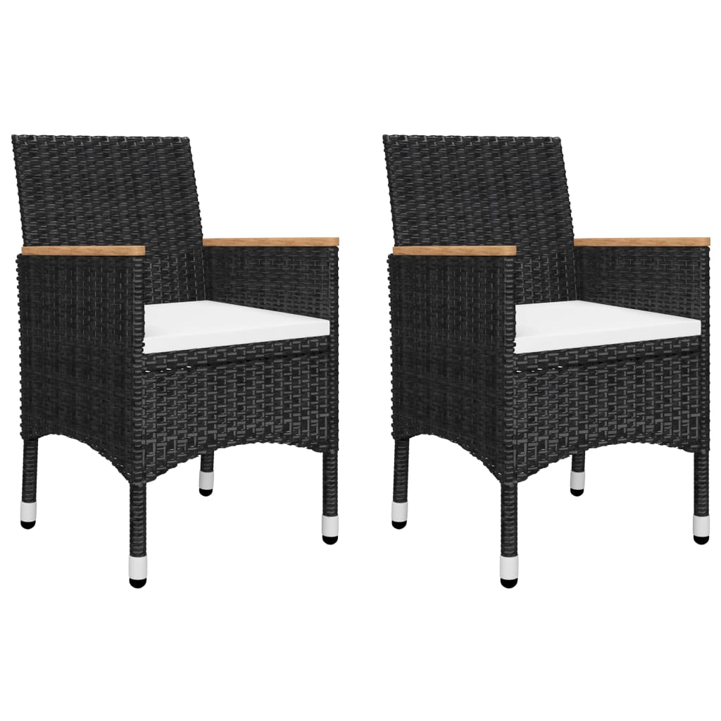 Ensemble à manger de jardin 5 pcs Noir