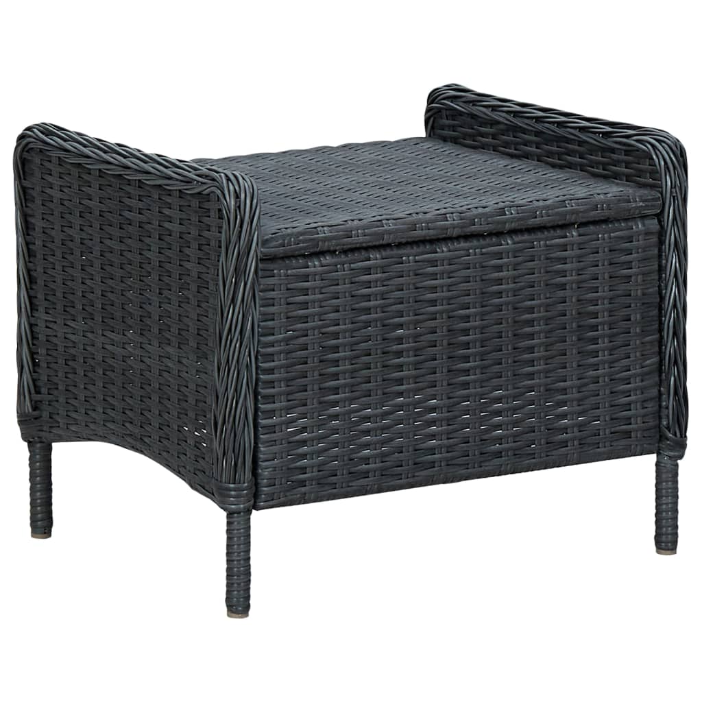 Ensemble à manger de jardin 5 pcs Gris foncé