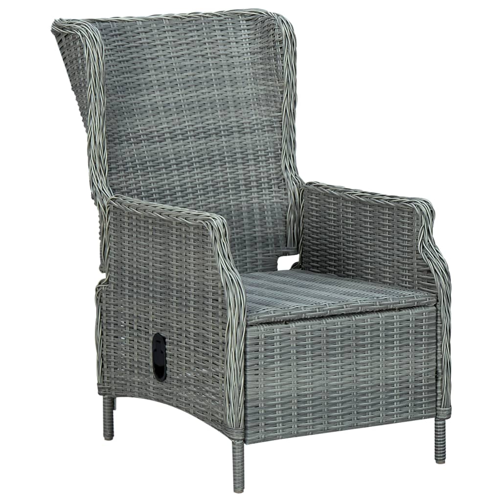 Ensemble à manger de jardin 5 pcs Gris clair
