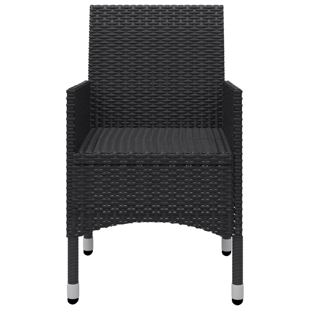 Ensemble à manger de jardin 5 pcs Noir