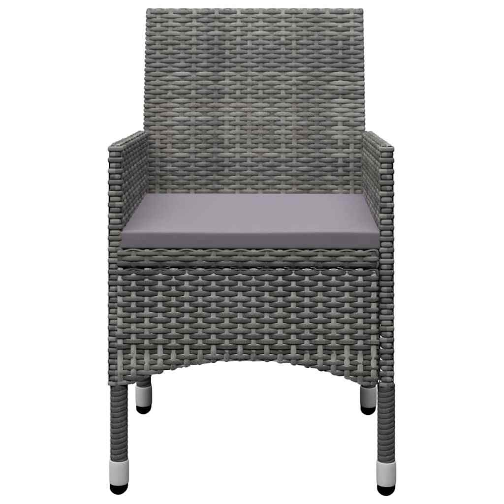 Ensemble à manger de jardin 5 pcs Gris