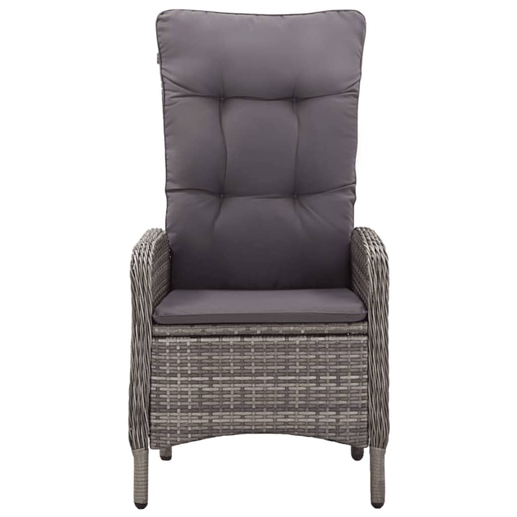 Ensemble à manger de jardin 5 pcs Gris