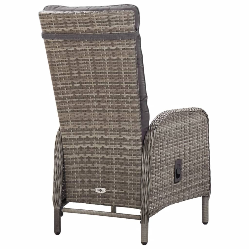Ensemble à manger de jardin 5 pcs Gris