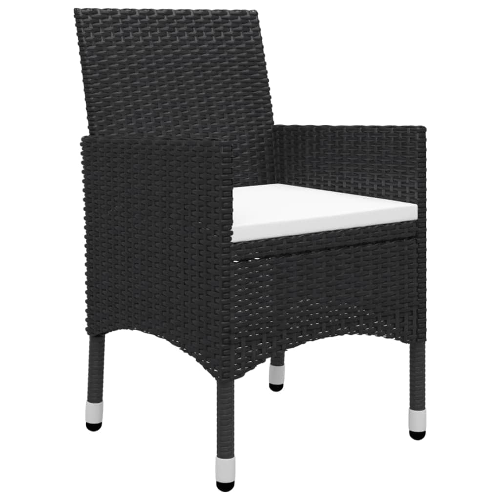 Ensemble à manger de jardin 5 pcs Noir