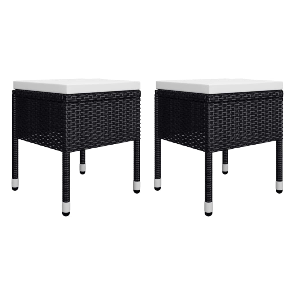 Ensemble à manger de jardin 5 pcs Noir