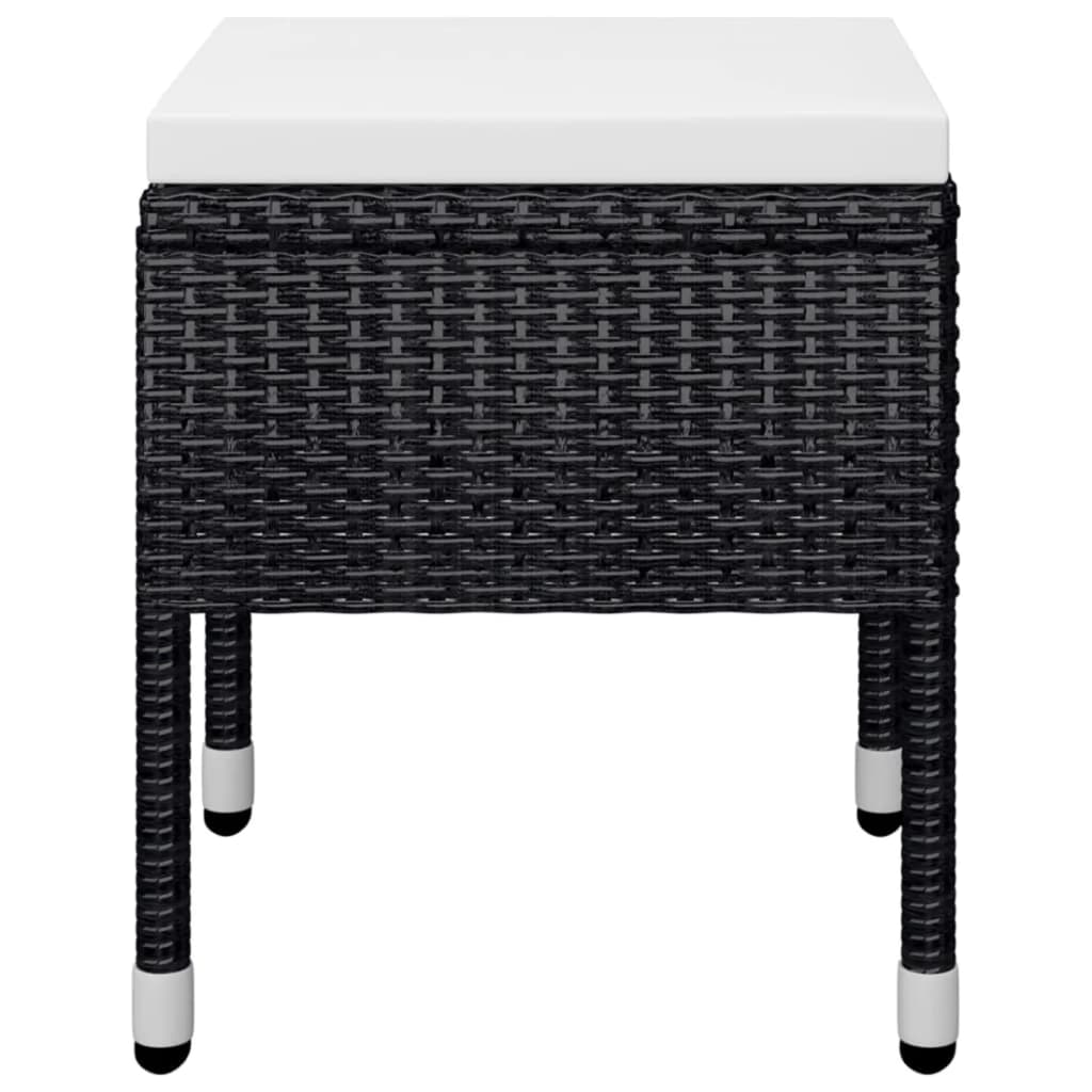 Ensemble à manger de jardin 5 pcs Noir