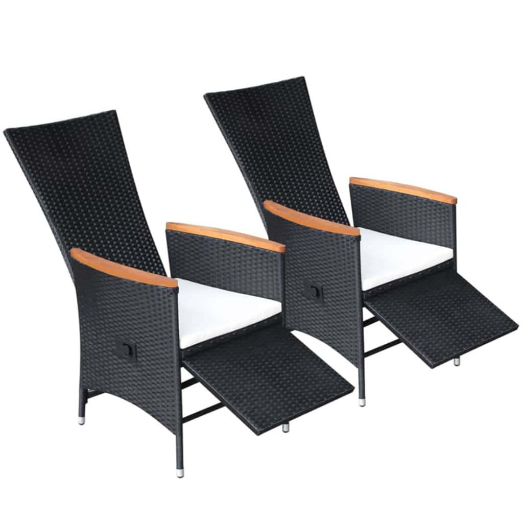 Ensemble à manger de jardin 5 pcs Noir