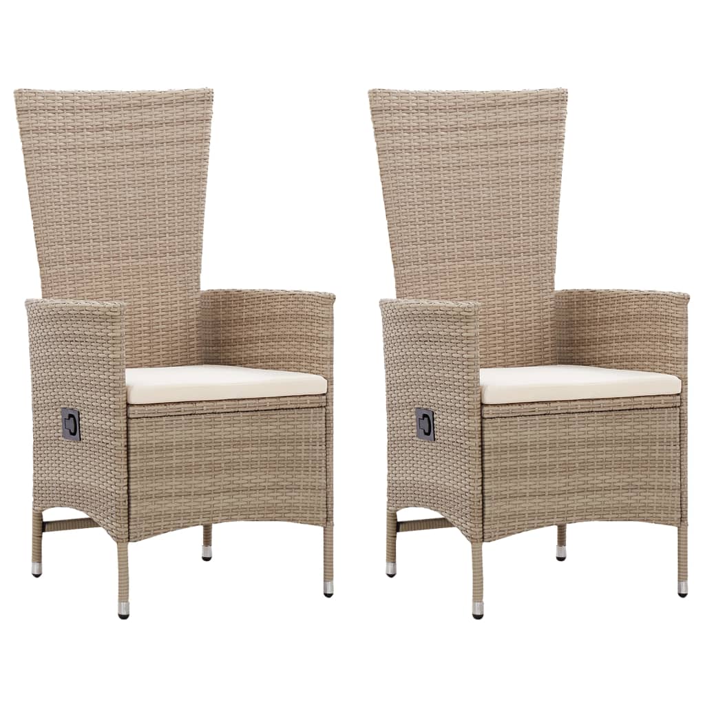 Ensemble à manger de jardin 5 pcs Beige