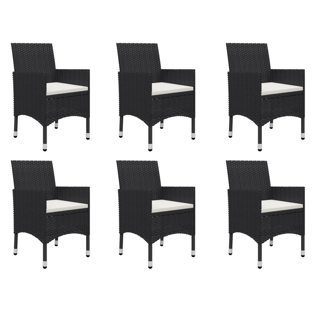 Ensemble à manger de jardin 9 pcs Noir