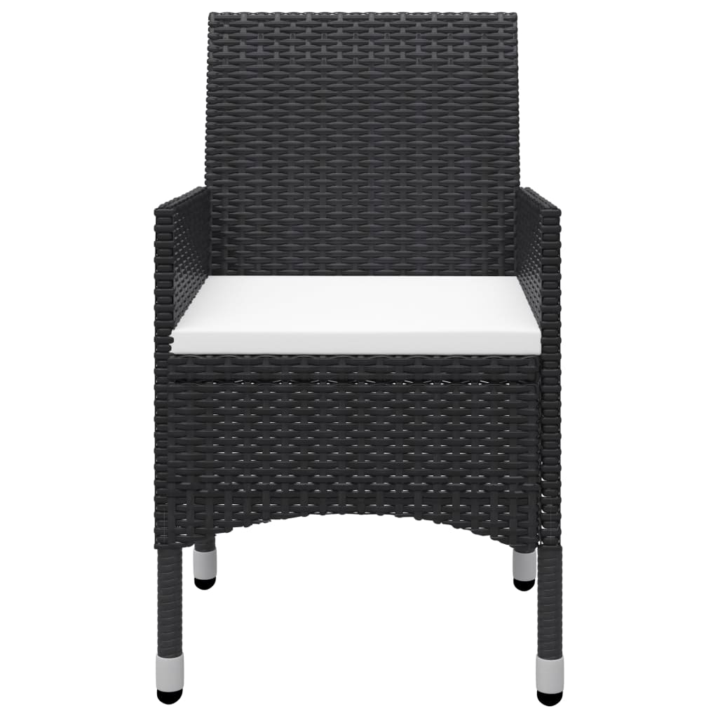 Ensemble à manger de jardin 9 pcs Noir