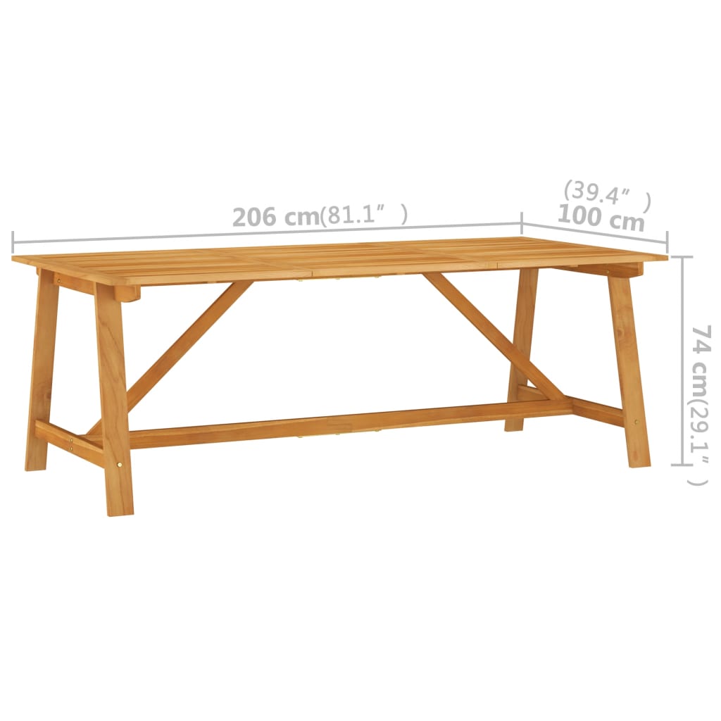 Ensemble à manger de jardin 7 pcs Marron