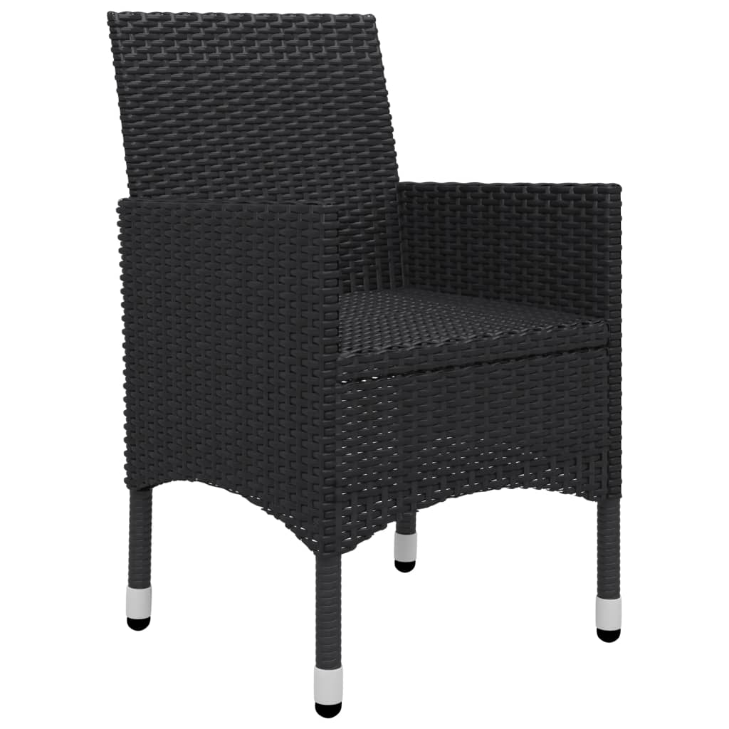Ensemble à manger de jardin 5 pcs Noir