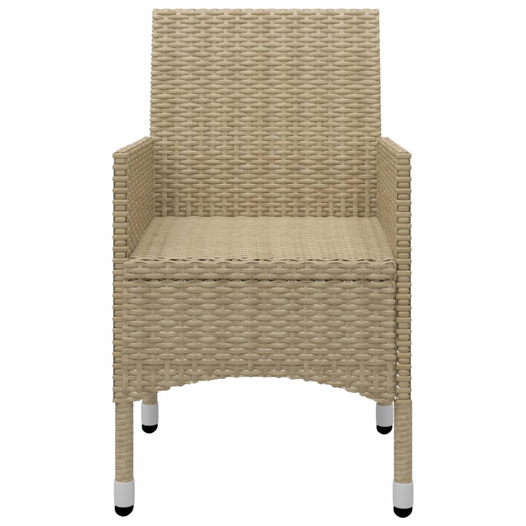 Ensemble à manger de jardin 5 pcs Beige