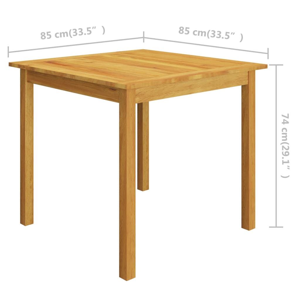 Ensemble à manger de jardin 5 pcs Marron