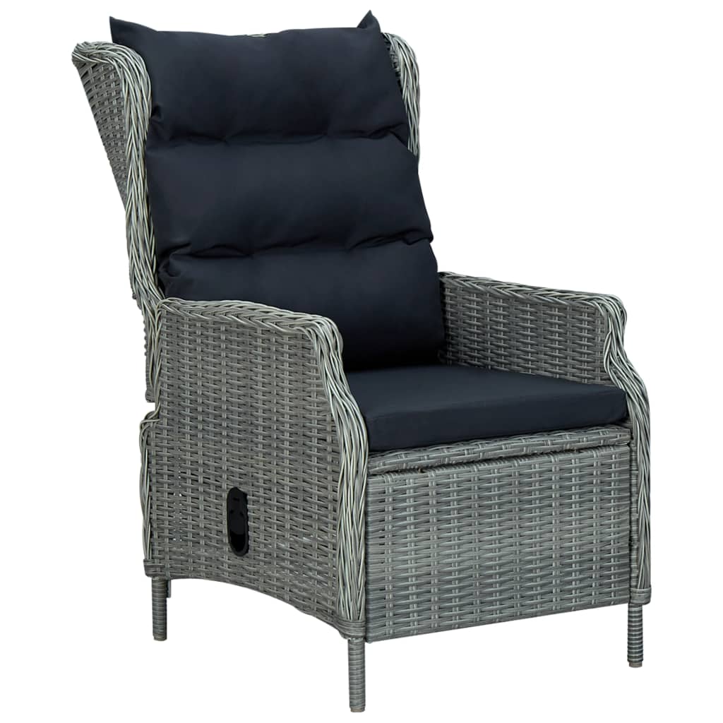 Ensemble à manger de jardin 3 pcs Gris clair