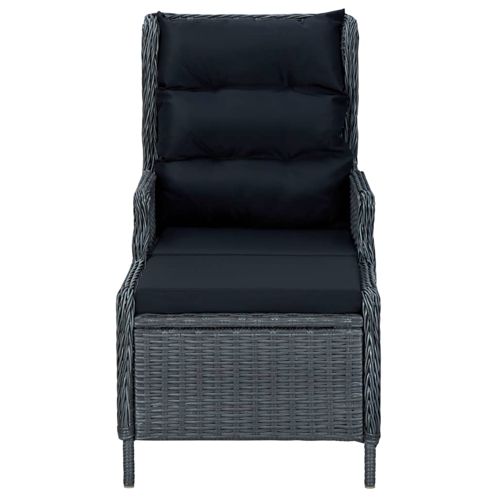 Ensemble à manger de jardin 5 pcs Gris foncé