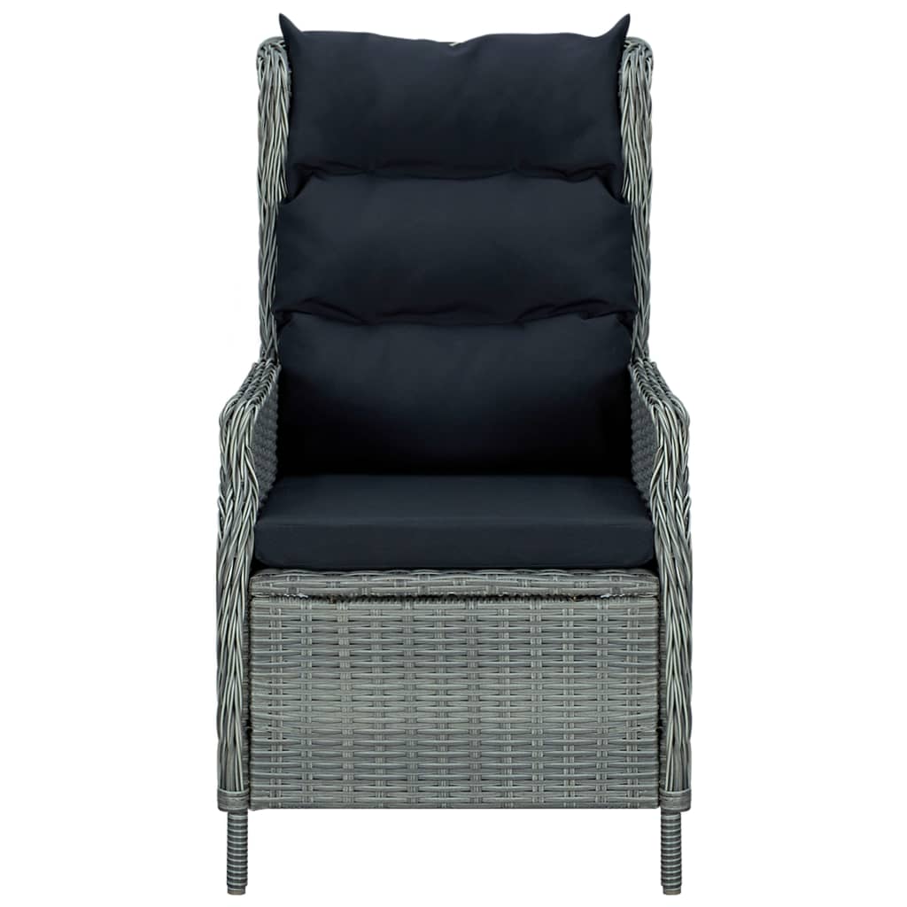 Ensemble à manger de jardin 5 pcs Gris clair