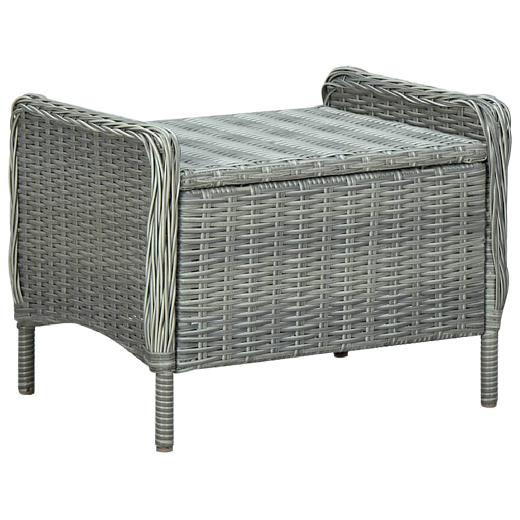 Ensemble à manger de jardin 5 pcs Gris clair