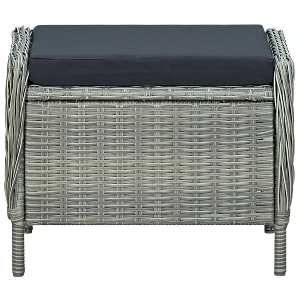 Ensemble à manger de jardin 5 pcs Gris clair