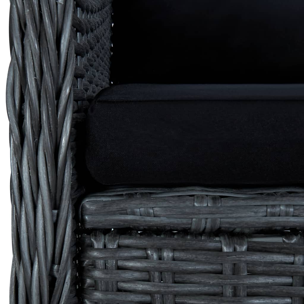 Ensemble à manger de jardin 3 pcs Gris foncé