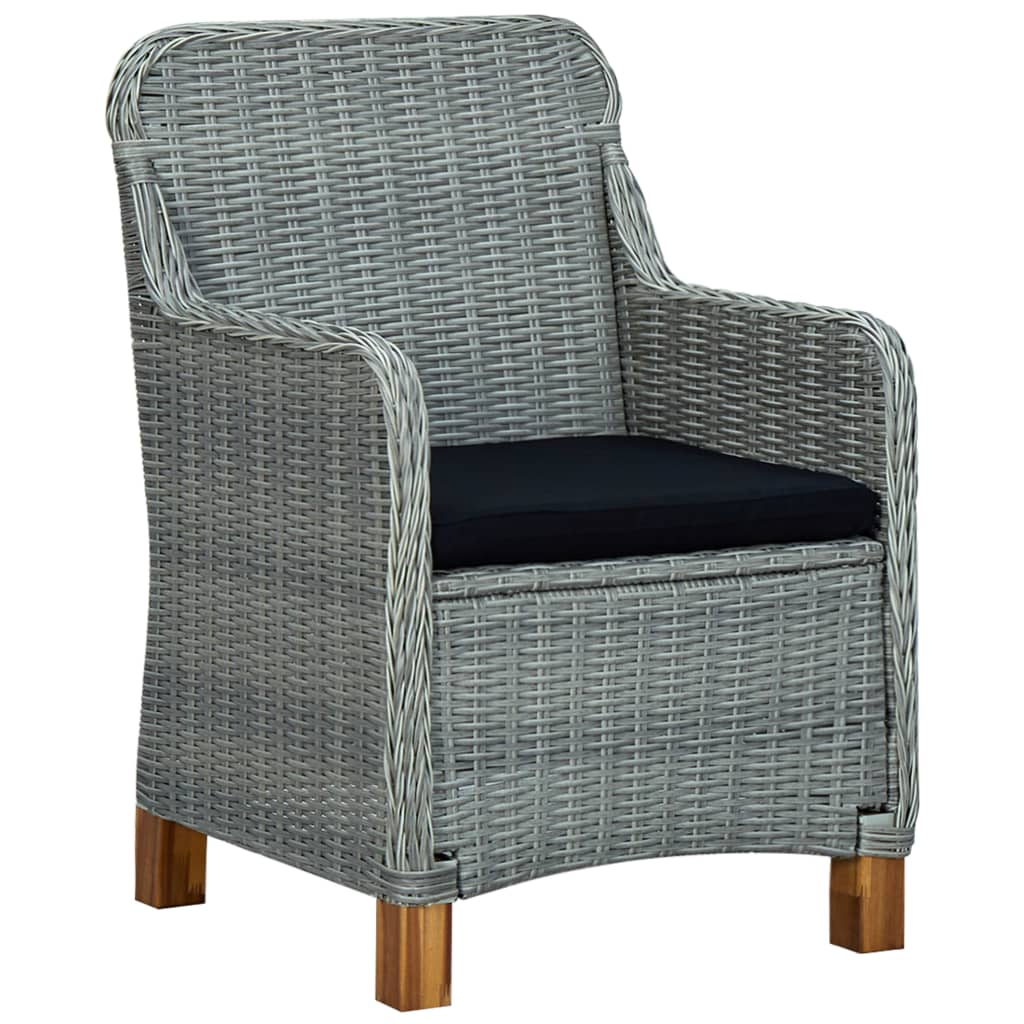 Ensemble à manger de jardin 3 pcs Gris clair