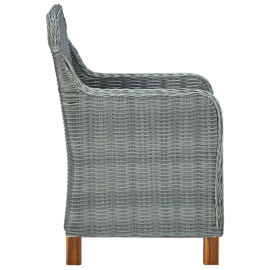Ensemble à manger de jardin 5 pcs Gris clair