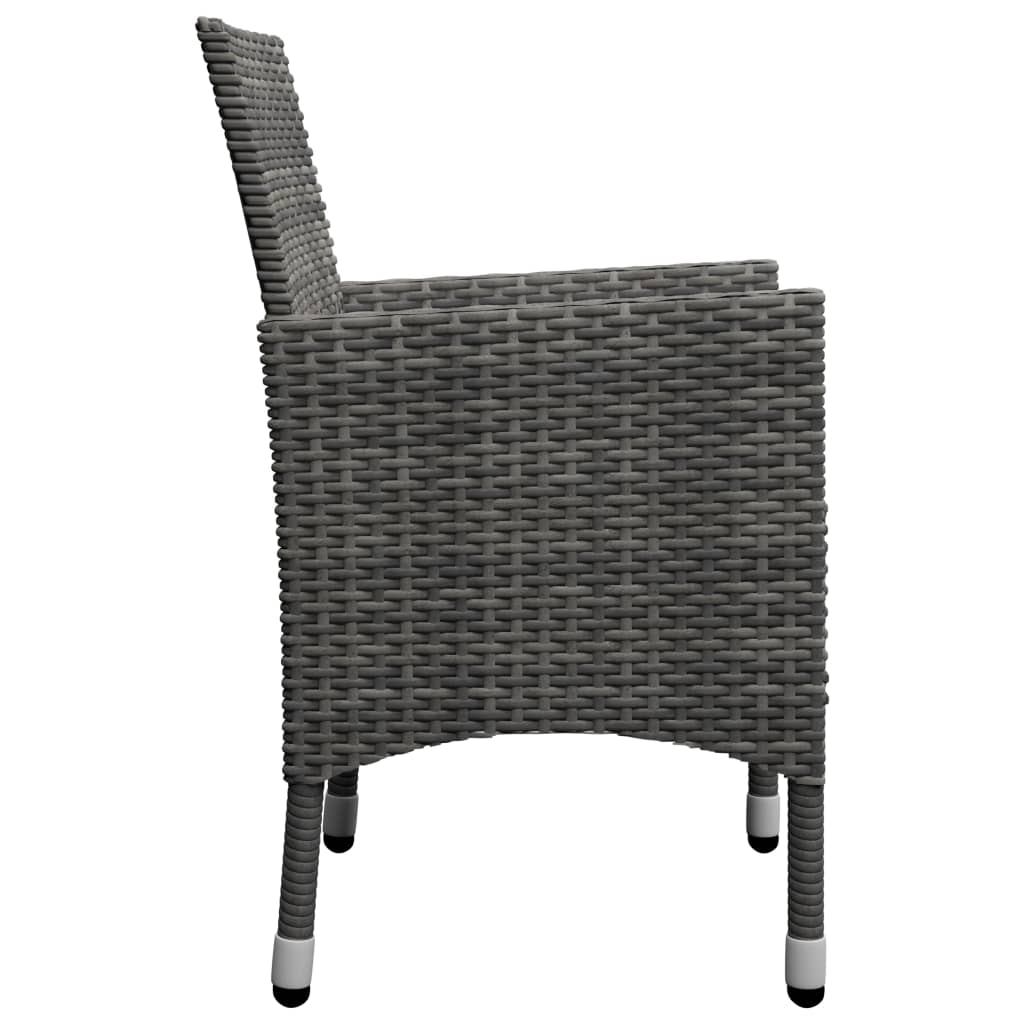 Ensemble à manger de jardin 5 pcs Gris