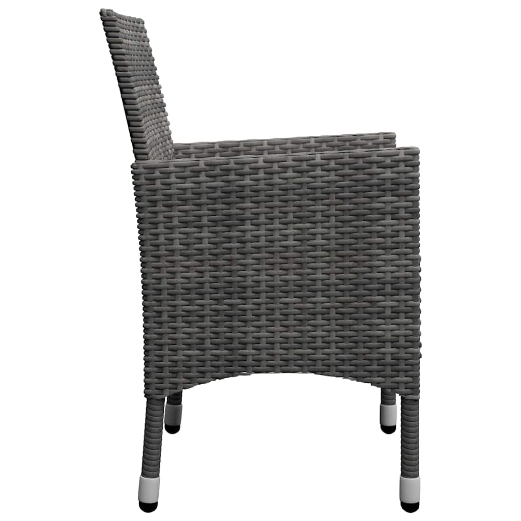 Ensemble à manger de jardin 7 pcs Gris