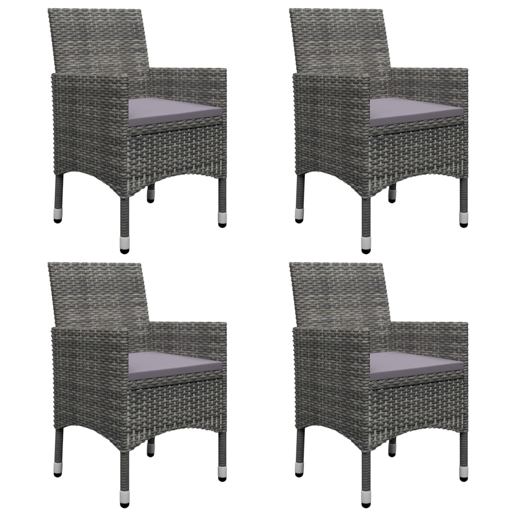 Ensemble à manger de jardin 7 pcs Gris
