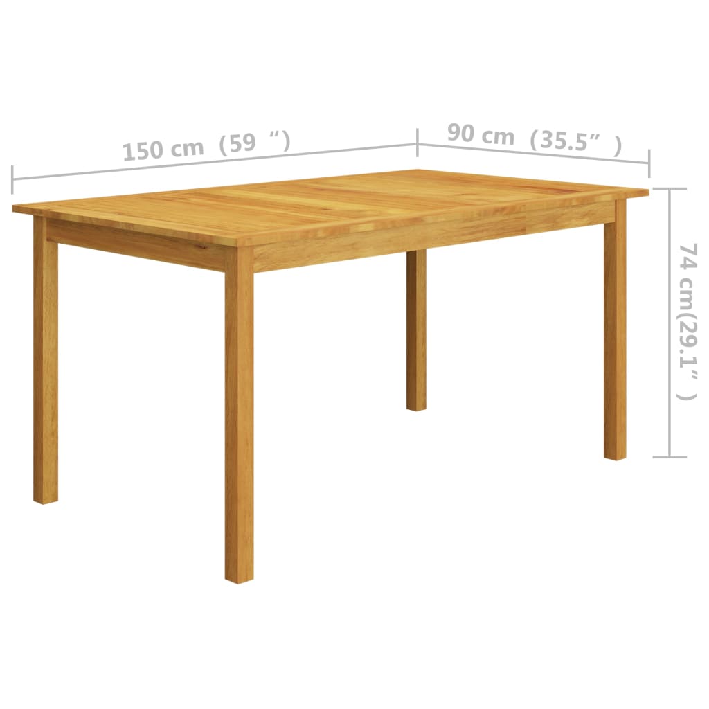Ensemble à manger de jardin 5 pcs Marron