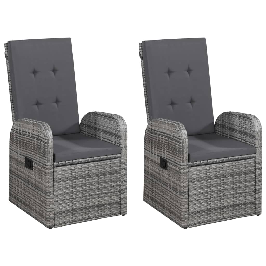 Ensemble à manger de jardin 5 pcs Gris