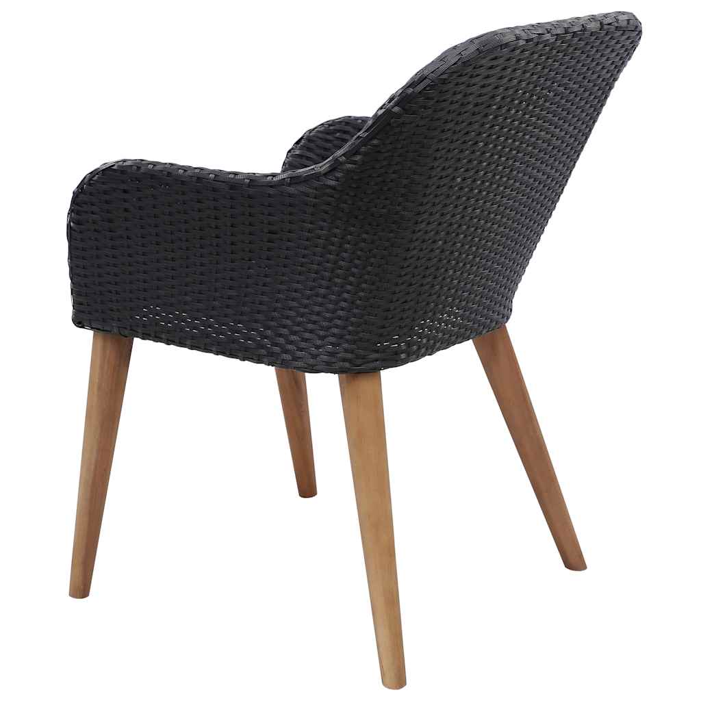 Ensemble à manger de jardin 7 pcs Noir