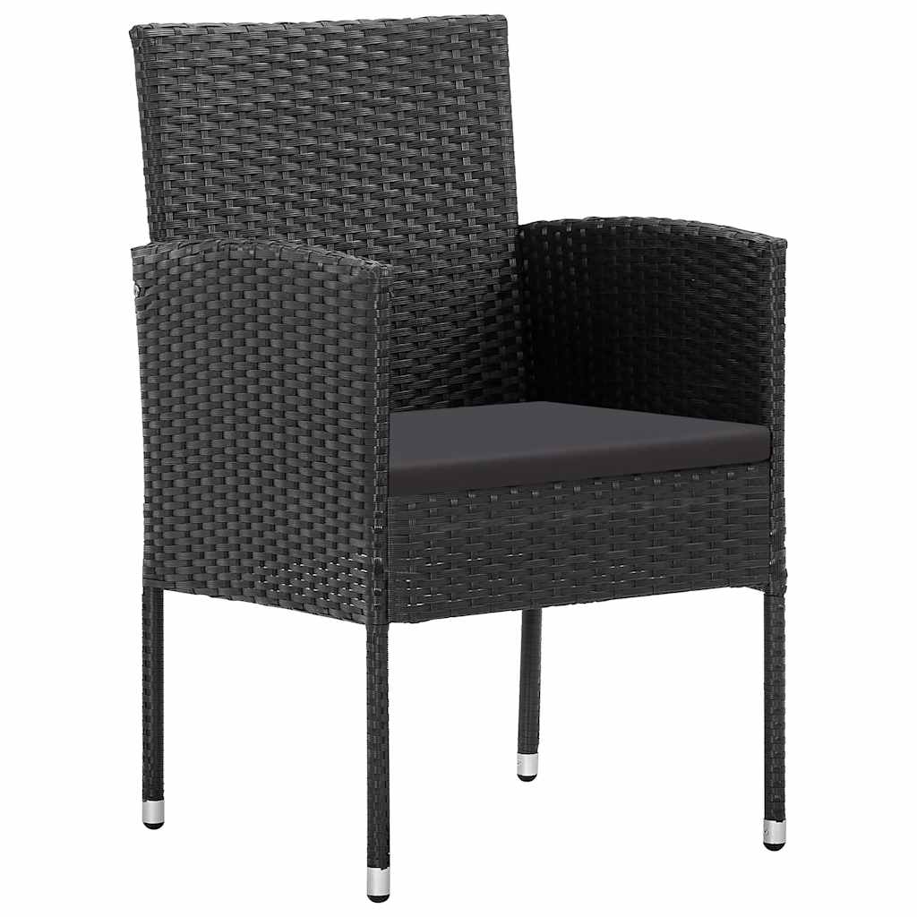 Ensemble à manger de jardin 5 pcs Noir
