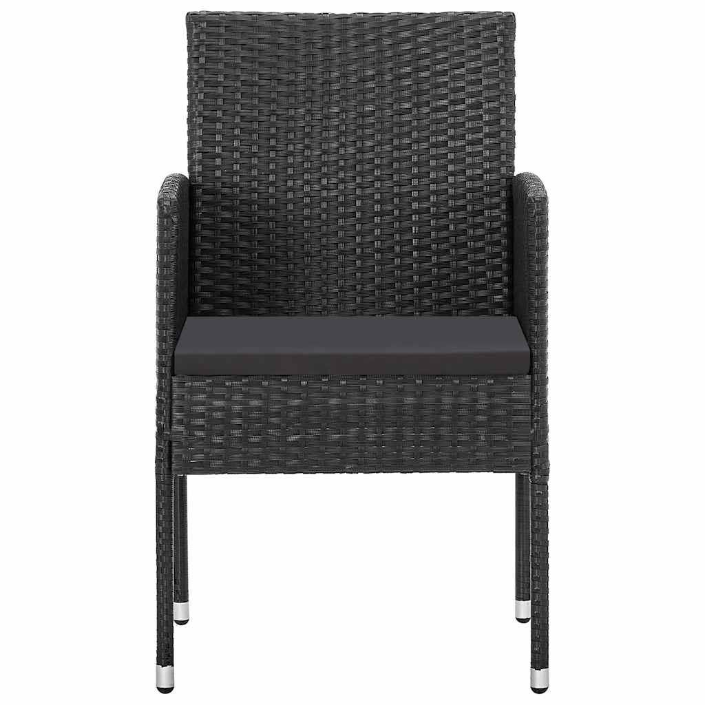 Ensemble à manger de jardin 5 pcs Noir