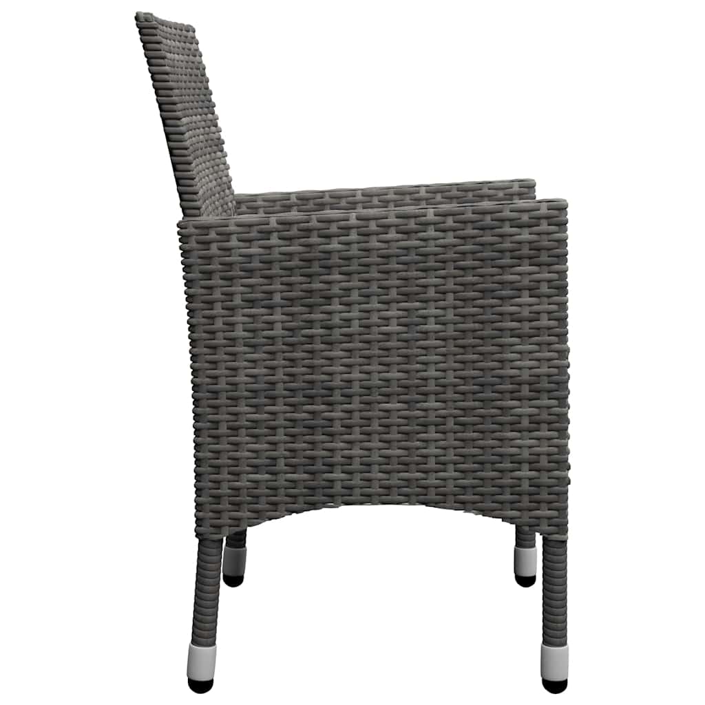 Ensemble à manger de jardin 7 pcs Gris