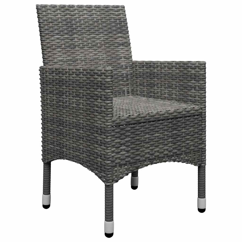 Ensemble à manger de jardin 7 pcs Gris