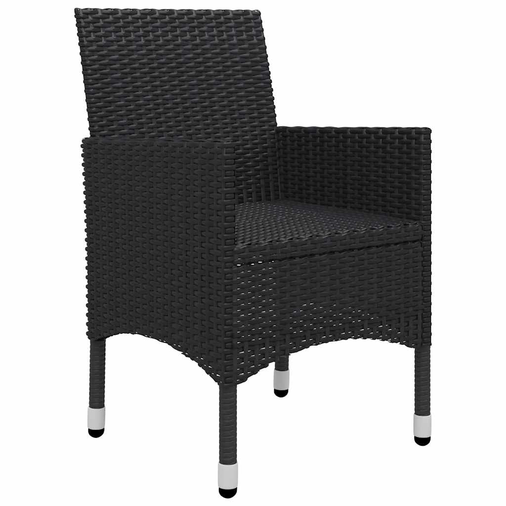 Ensemble à manger de jardin 9 pcs Noir