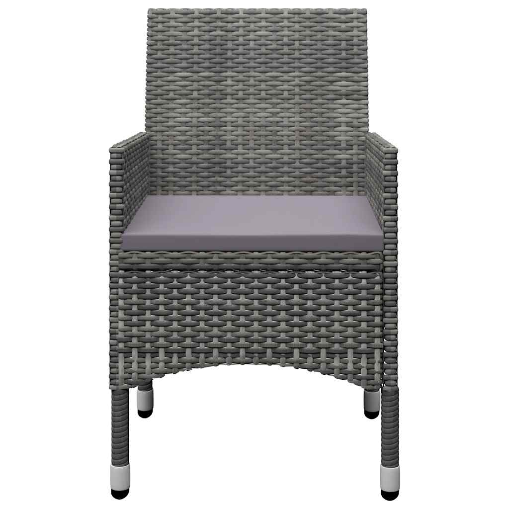 Ensemble à manger de jardin 9 pcs Gris