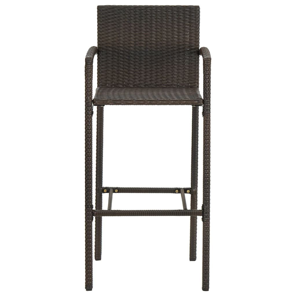 Ensemble de bar de jardin 9 pcs Marron