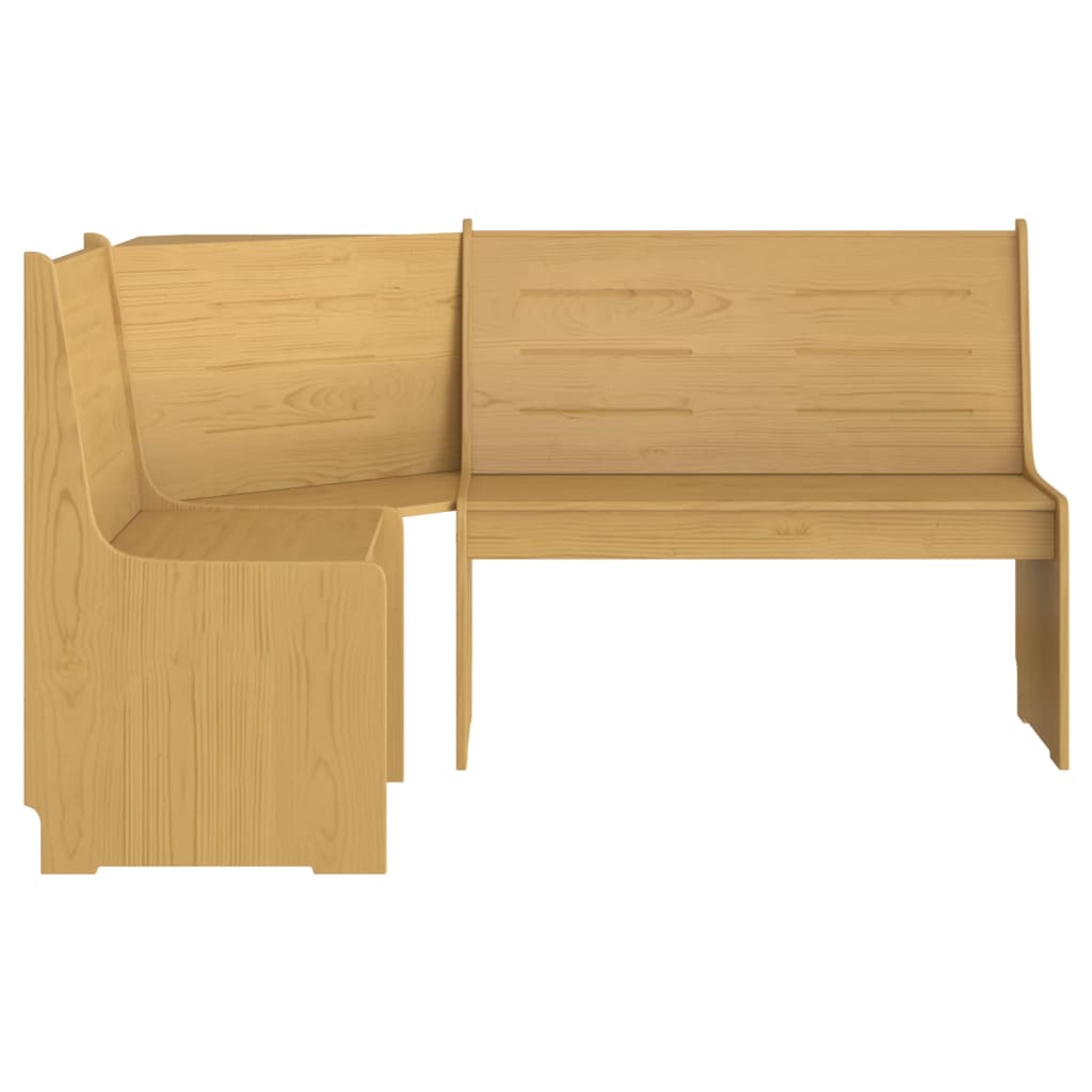 Banc d'angle REINE 151 cm marron miel bois de pin solide - XIOS