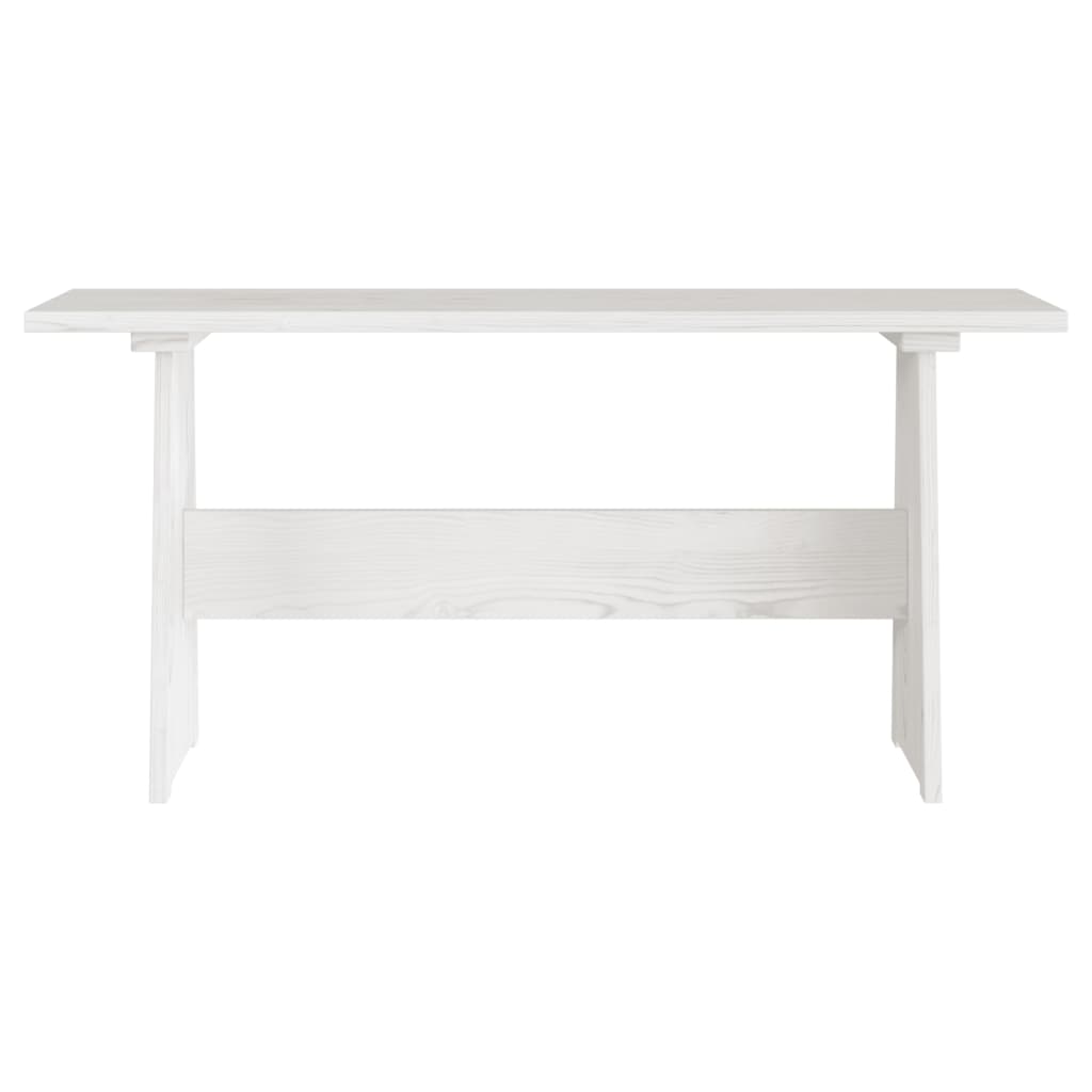 Table à manger avec banc REINE blanc bois de pin solide - XIOS