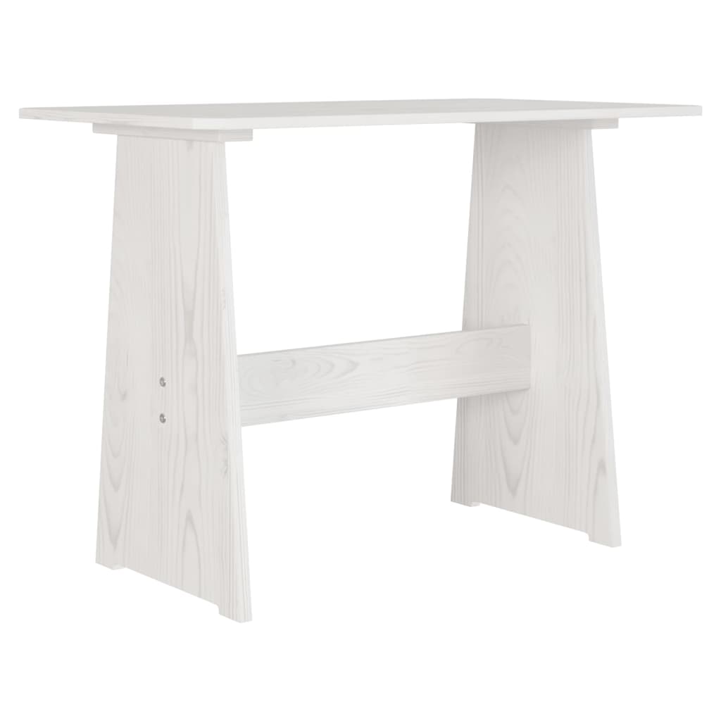 Table à manger avec banc REINE blanc bois de pin solide - XIOS