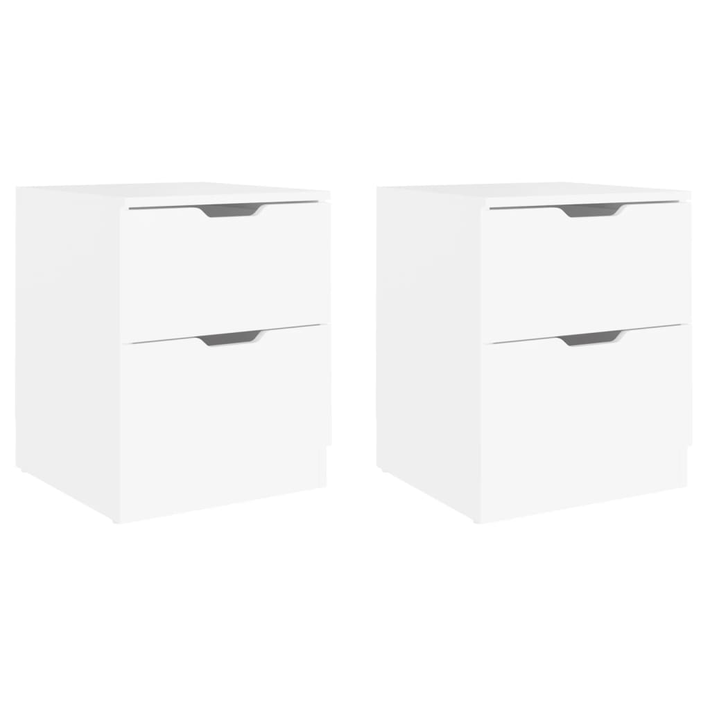 Tables de chevet 2 pcs blanc 40x40x50 cm bois d’ingénierie - XIOS